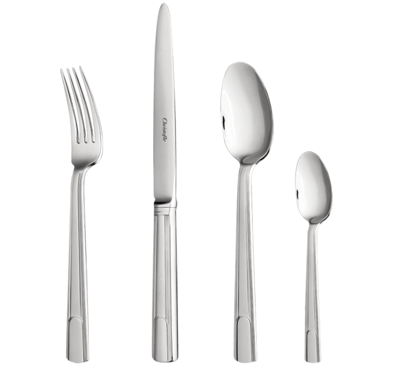 christofle flatware set for 6 people (24 pieces) hudson  stainless stee 1