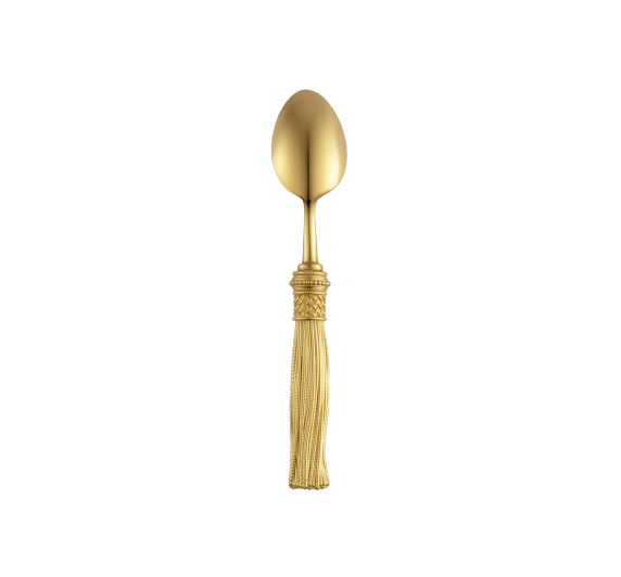 christofle 2-piece silver-plated gilded coffee spoons set 4