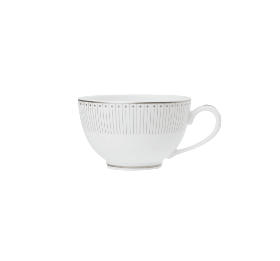 christofle set of 2 porcelain tea cup and saucers platinum finish 2