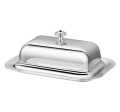 christofle Beurrier rectangulaire en métal argenté