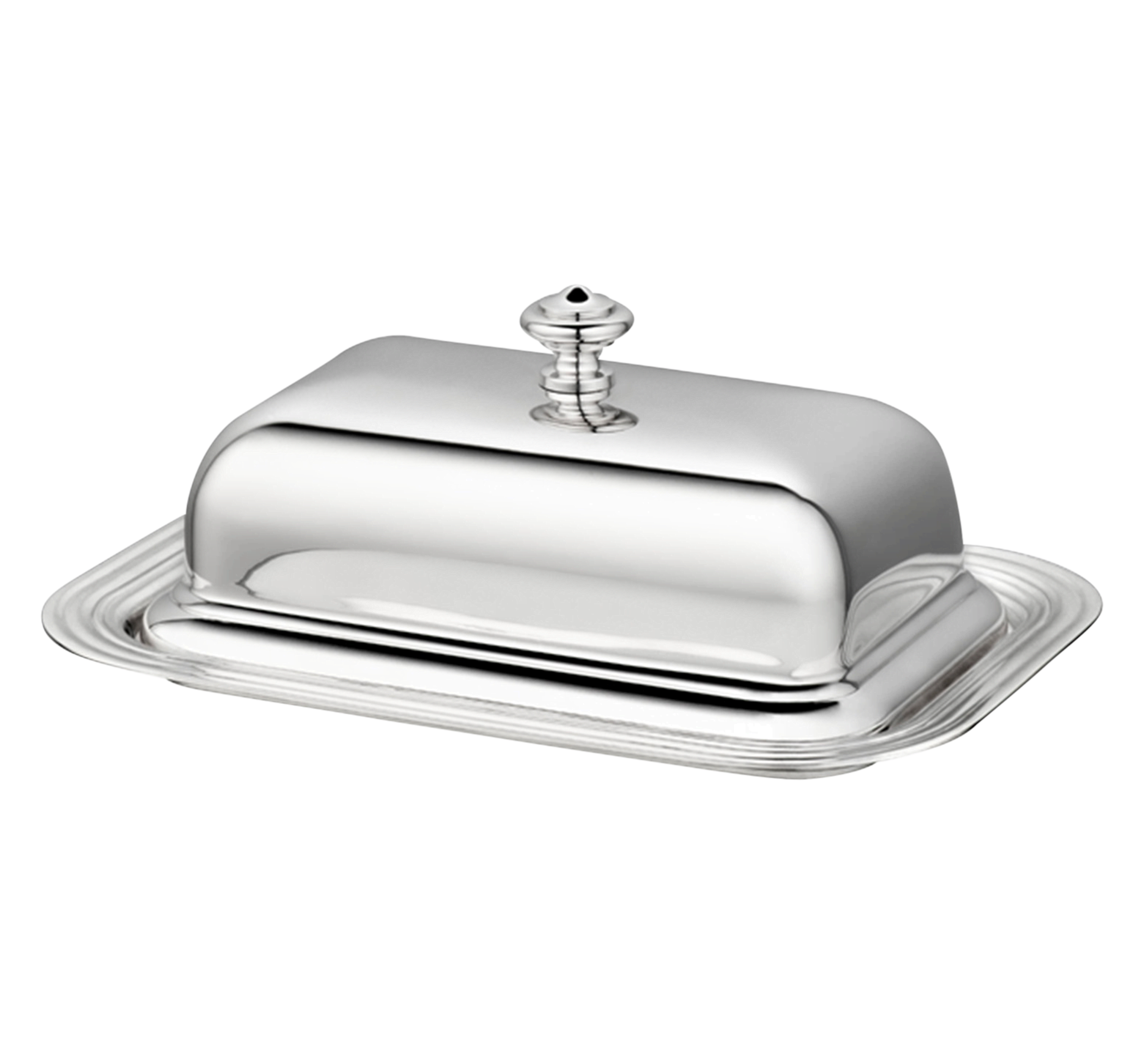 christofle beurrier rectangulaire en métal argenté 1