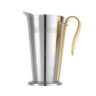 christofle Silver-plated Water Pitcher with Gilded Handle 