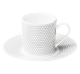 christofle Porcelain Demitasse Cup and Saucer