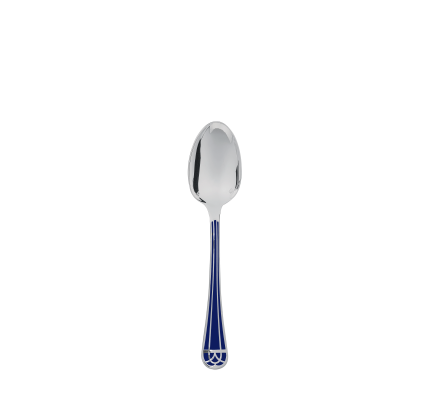 christofle silver plated dessert spoon - marbled blue 1
