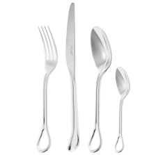 48-Piece Silver-Plated Flatware Set Carrousel with storage box 