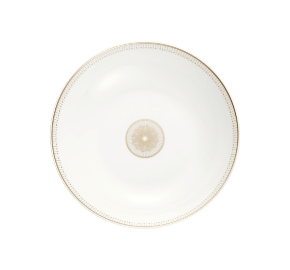 christofle porcelain soup cereal bowl gold finish 1