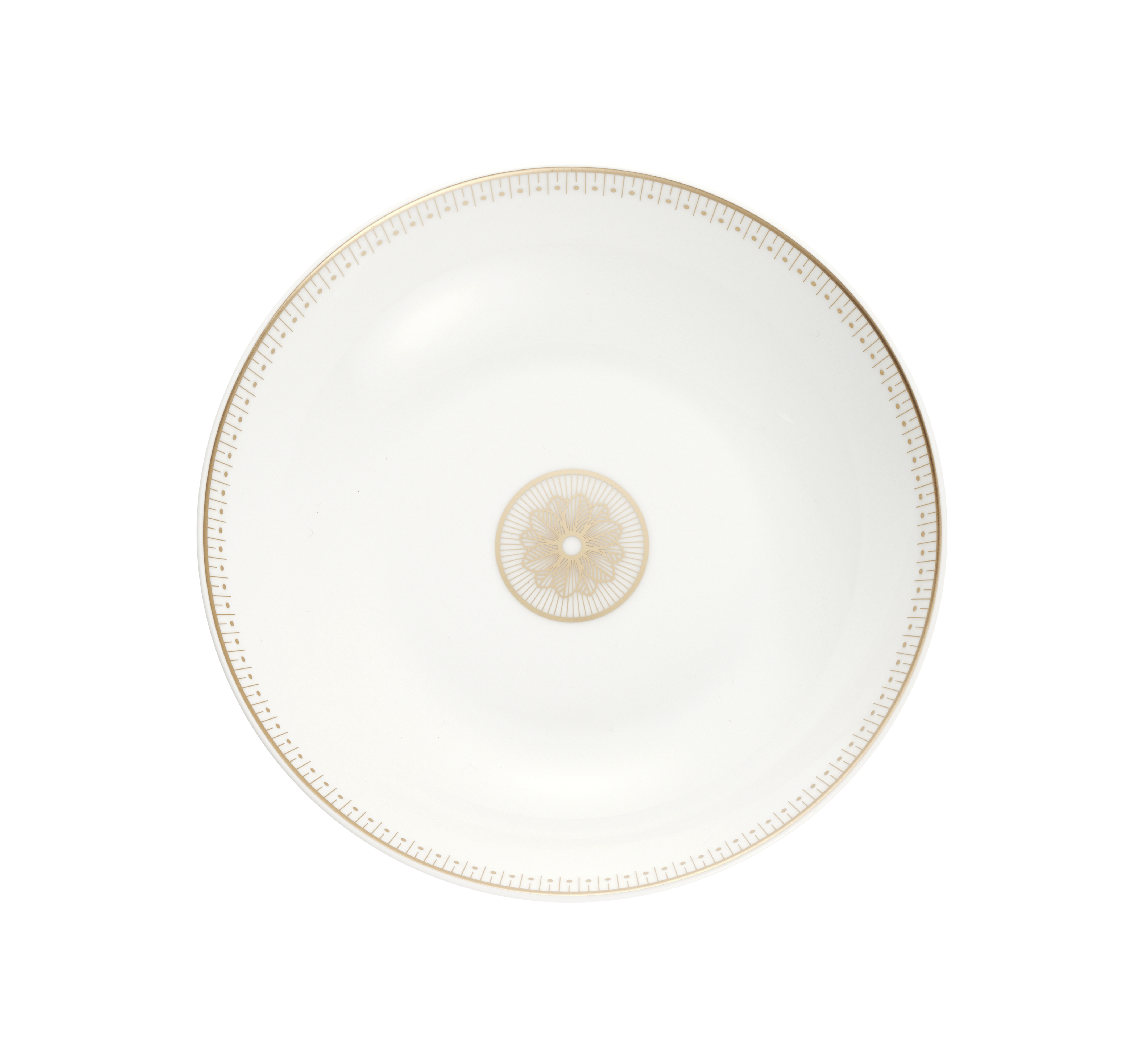 christofle assiette creuse calotte en porcelaine finition or 1