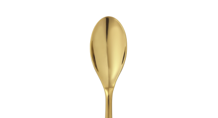 christofle stainless steel soup spoon - gold colour 2