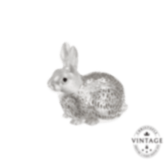 christofle Silvered Vintage Sitting Rabbit