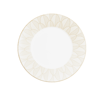 christofle dinner porcelain plate gold finish 0