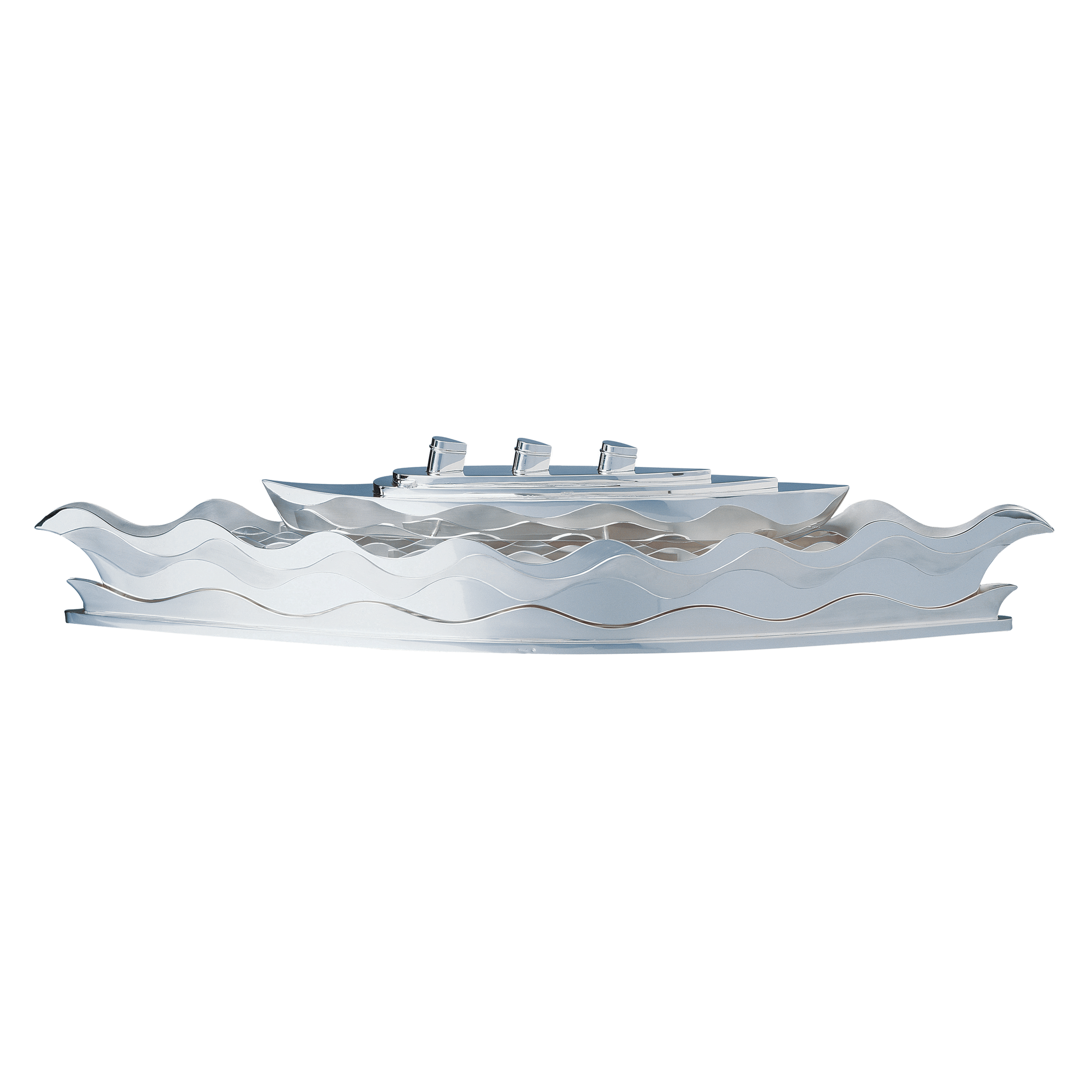 christofle silver-plated paquebot centerpiece - haute orfèvrerie 1