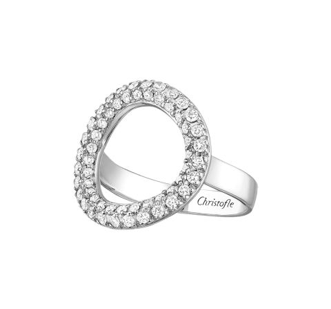 56 diamond bridge ring Idole de Christofle Or et diamants go