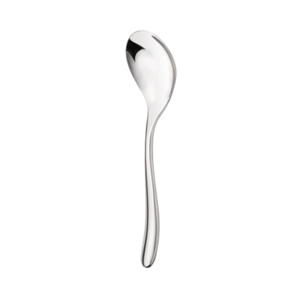 Stainless steel cream soup spoon