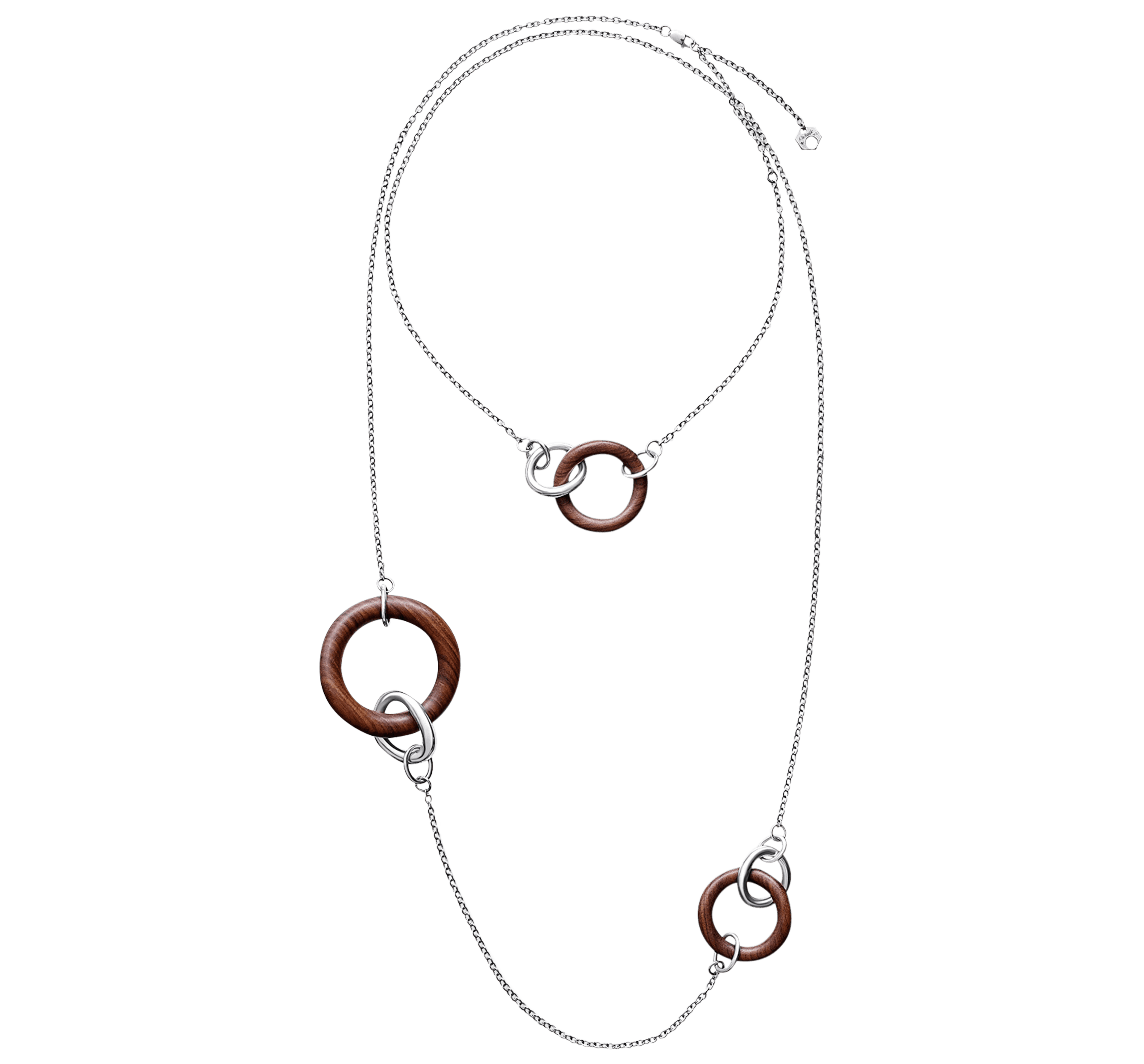 christofle rosewood & sterling silver necklace 1