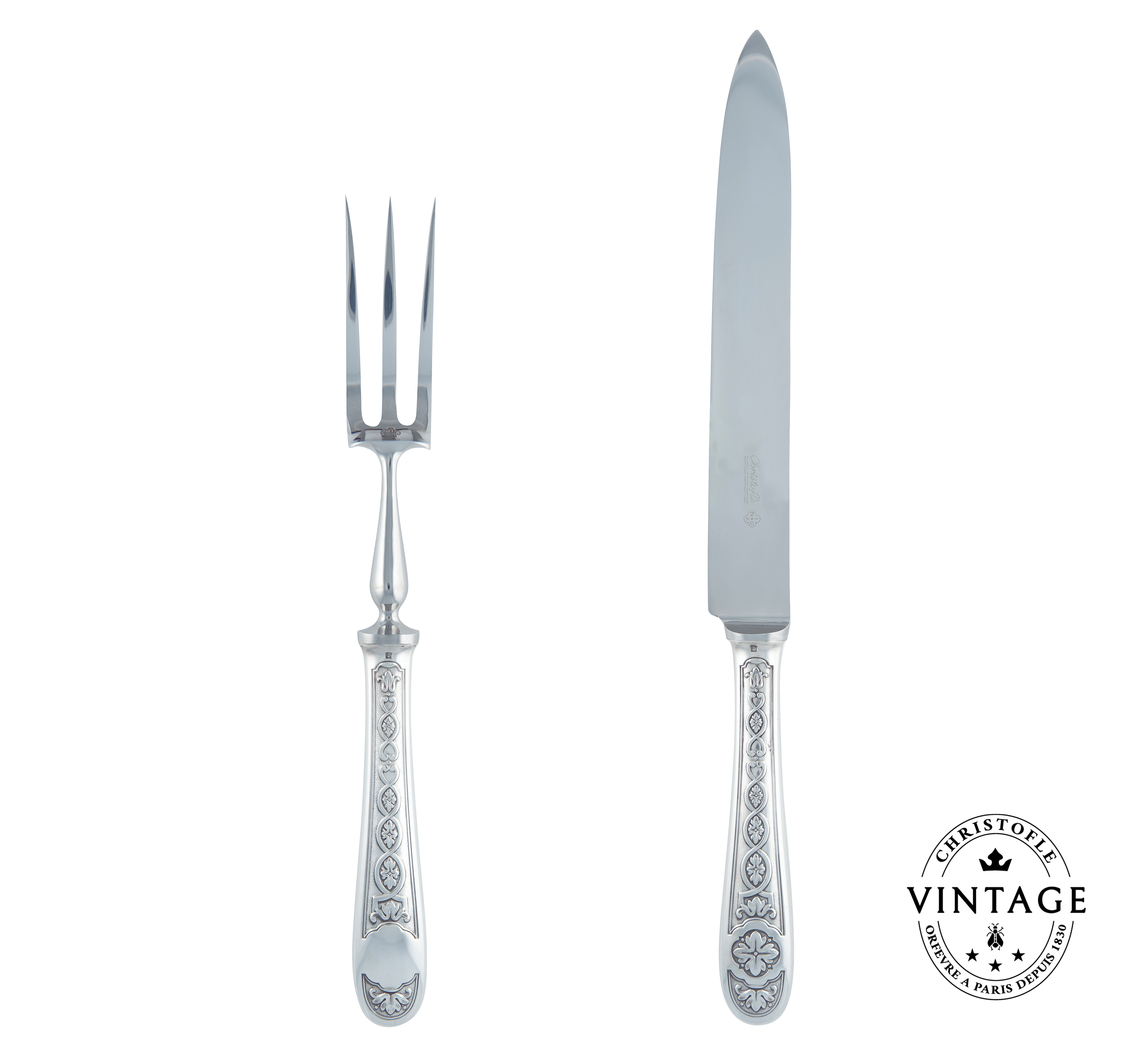 Cutting Set (2 piece), Silverware - Vintage