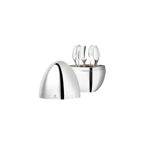 6-Piece Silver-Plated Espresso Spoon Set - JAPAN Mood 6-Piece Silver-Plated Espresso Spoon Set - JAPAN Mood