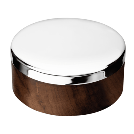 christofle small round box uni silver plated - 8 cm 1