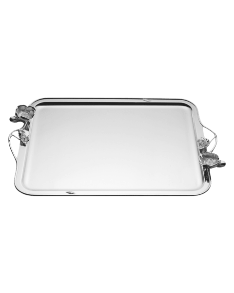 Rectangular tray 53x42cm Anemone  Silver plated