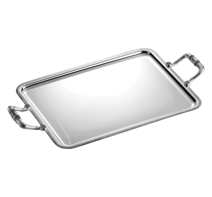christofle rectangular tray with handles 49x39cm malmaison  silver plat 1