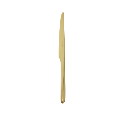 christofle stainless steel dessert knife - gold colour 4