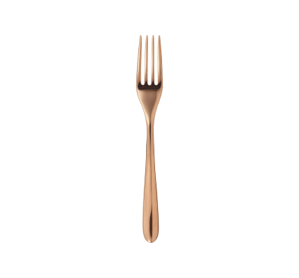 christofle stainless steel dessert fork - copper colour 3