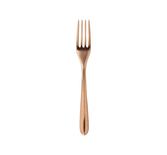 christofle stainless steel dessert fork - copper colour 3