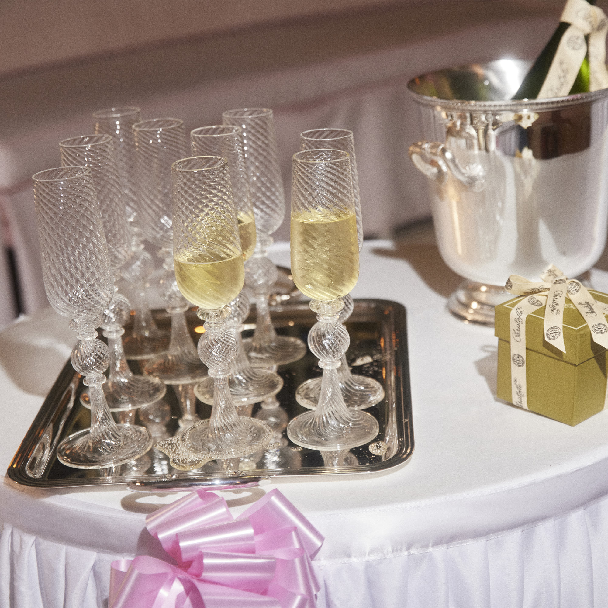 christofle set of 2 champagne flute 6