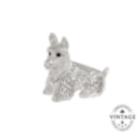 christofle Vintage Silvered Sitting Baby Scottisch Terrier
