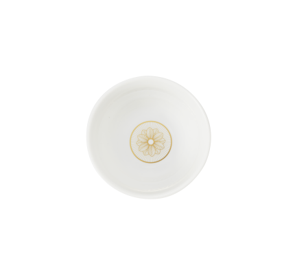 Set of 2 Porcelain Tea & Coffee Cups Gold Finish
