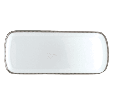 christofle rectangular plate platinum finish - 15 in 1