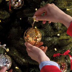 Silver-plated Christmas Ornament 2025 Edition Bouquet Givré - Gold