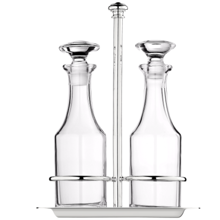 christofle oil & vinegar cruet set albi  silver plated 1