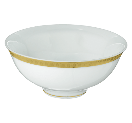christofle bol à soupe en porcelaine finition or 2
