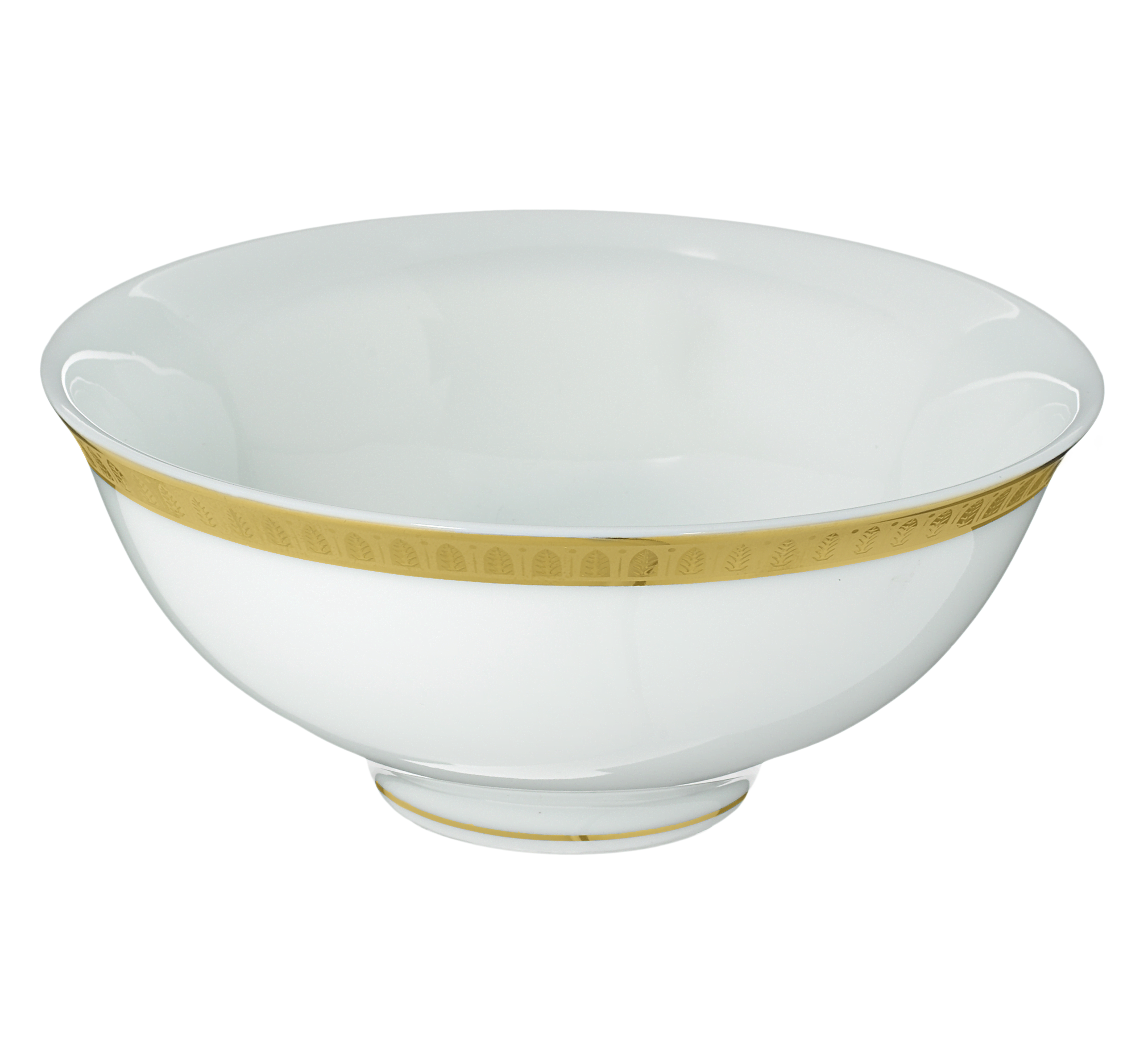 christofle bol à soupe en porcelaine finition or 2