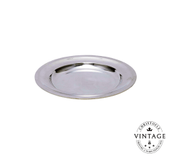 christofle plat rond argenté - vintage 1