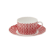 christofle breakfast cup & saucer - red 3