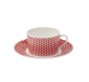 christofle breakfast cup & saucer - red 3