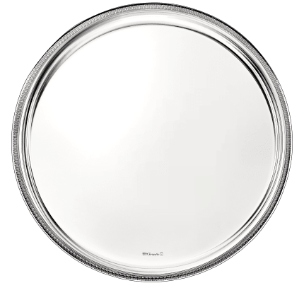christofle large silver-plated circle tray - 39 cm 5