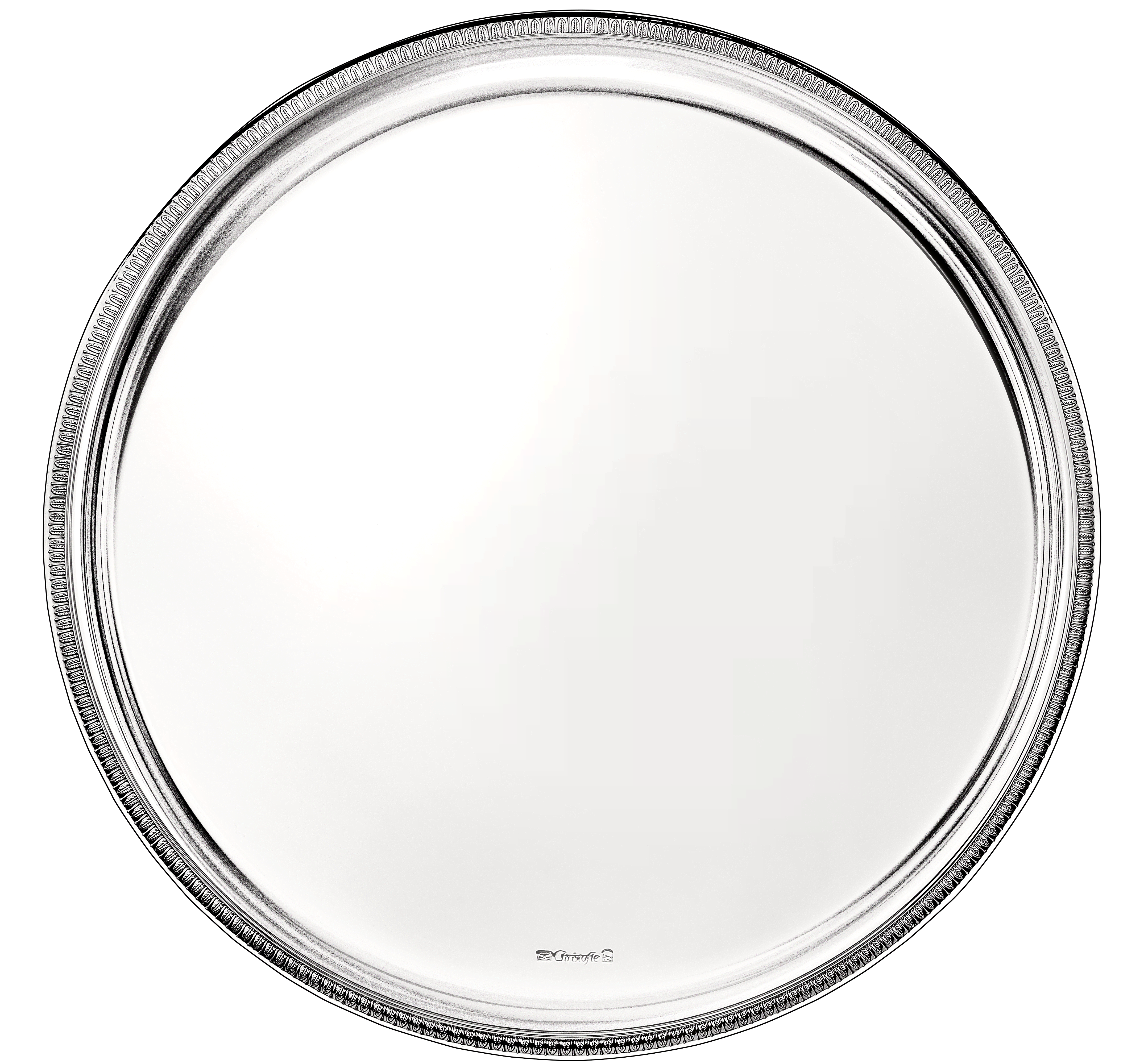 christofle plateau rond en métal argenté - 39 cm 5