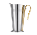 christofle Silver-plated Water Pitcher with Gilded Handle 
