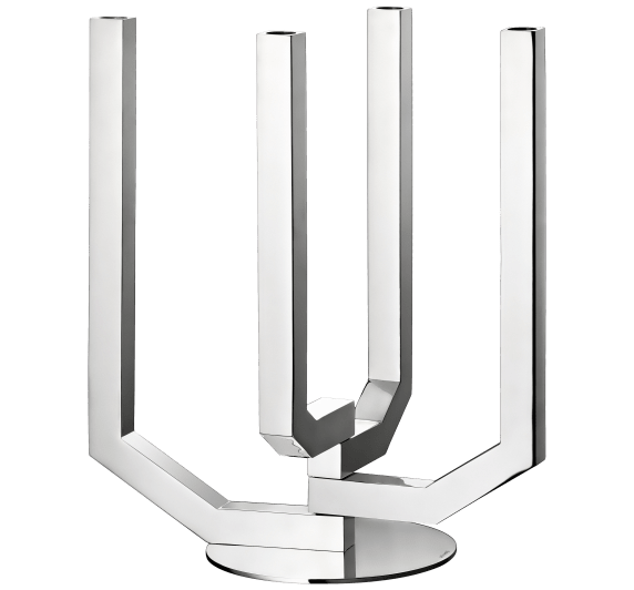 christofle four light candelabra arborescence  stainless steel 3