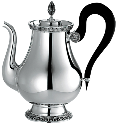 christofle tea pot, 8 cups malmaison  silver plated 1