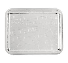 christofle tray 20x16 cm graffiti  silver plated 1