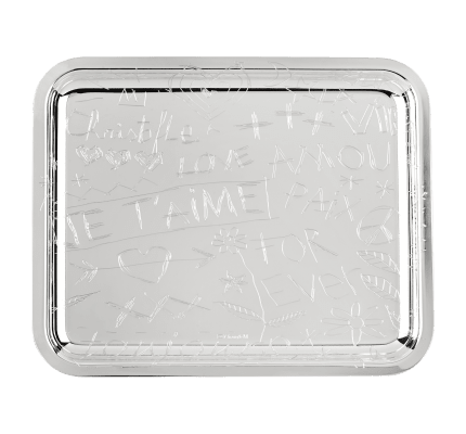 christofle silver-plated rectangular tray - 8 x 6 in 1