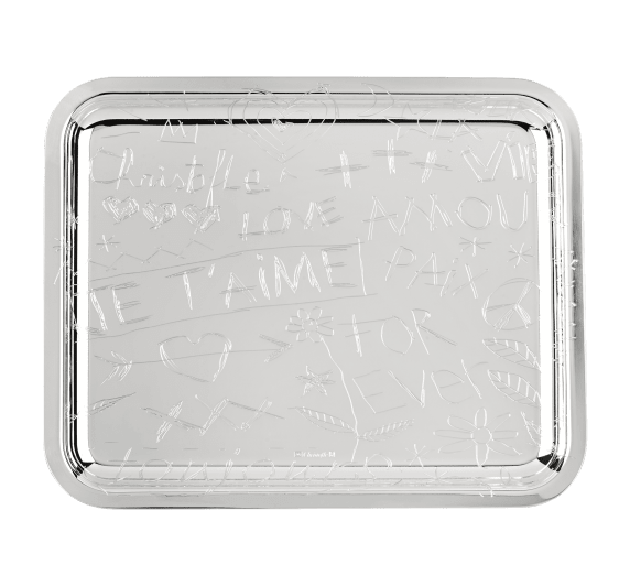 christofle silver-plated rectangular tray - 20 x 16 cm 1
