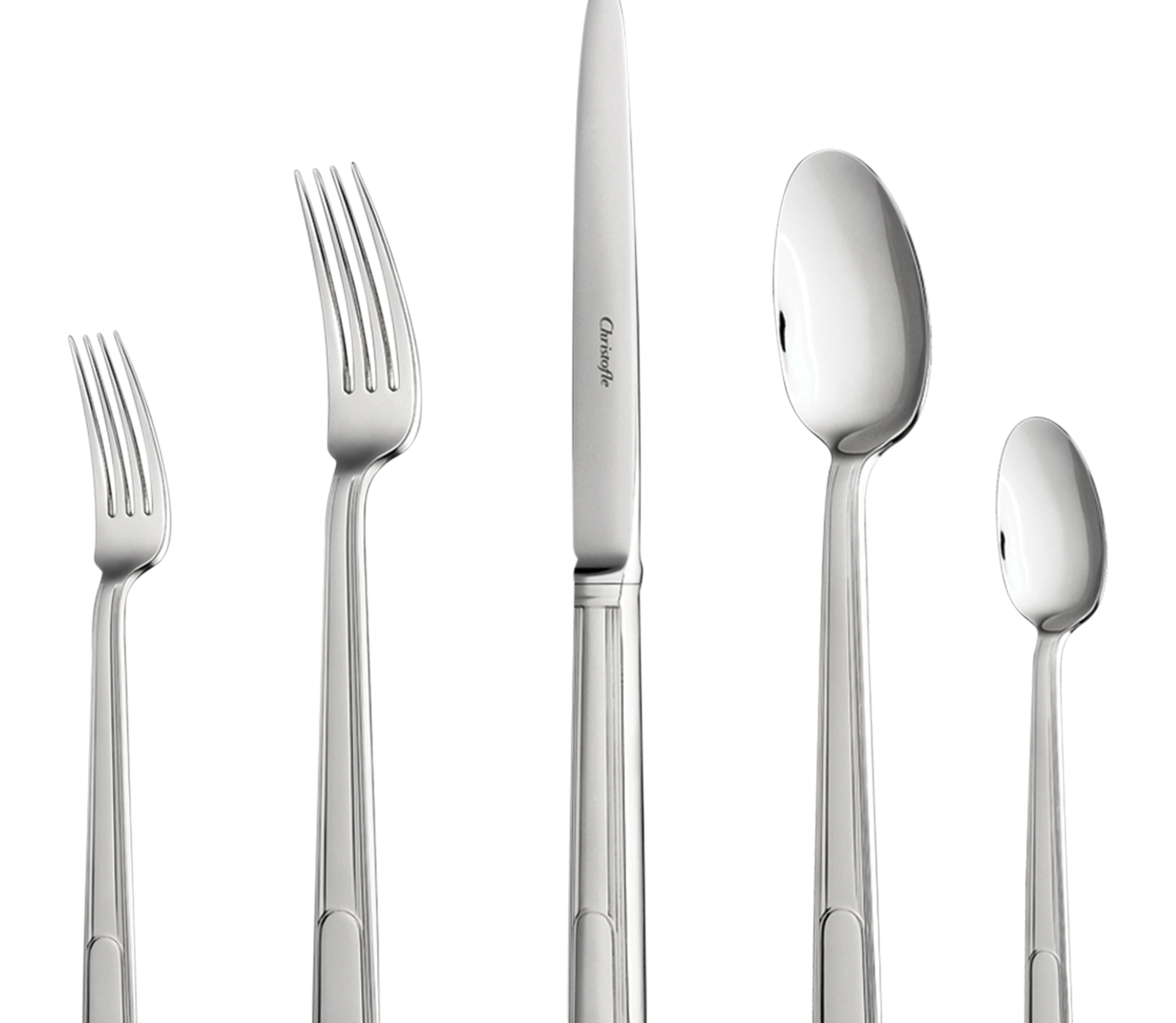 christofle 5-piece stainless steel flatware set 1