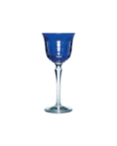 christofle Blue Crystal Wine Glass