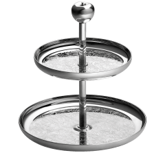 christofle 2-tier pastry stand  jardin d'eden  silver plated 1
