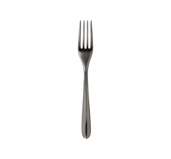 christofle stainless steel dessert fork - black colour 2