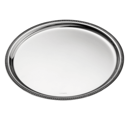 christofle silver-plated small round tray - 30 cm 1